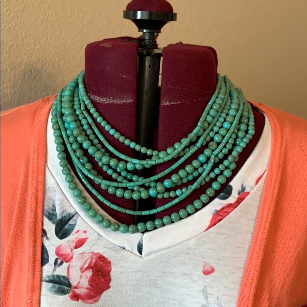 premier turquoise beaded necklace